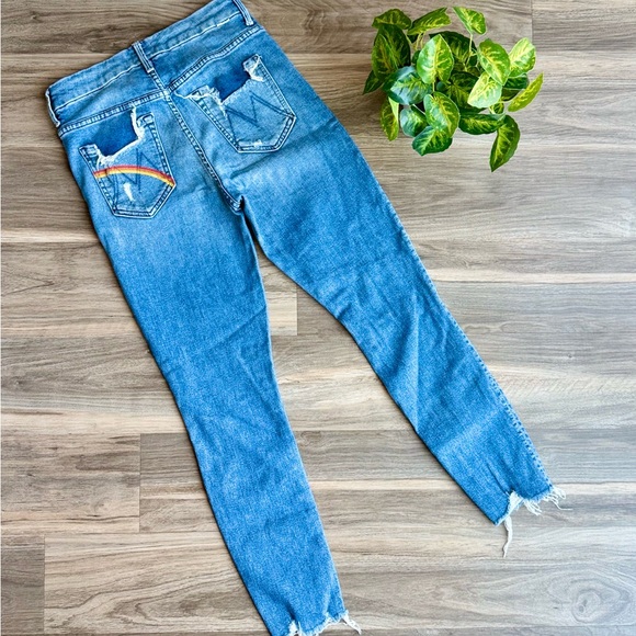 MOTHER The Looker High Rise Ankle Chew Skinny Jeans - Learning to Hula Size 27 - Picture 13 of 16